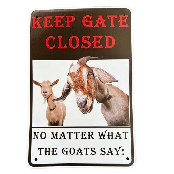Keep Gate Closed Metal Sign Size 8”x12” - Picture 1 of 2